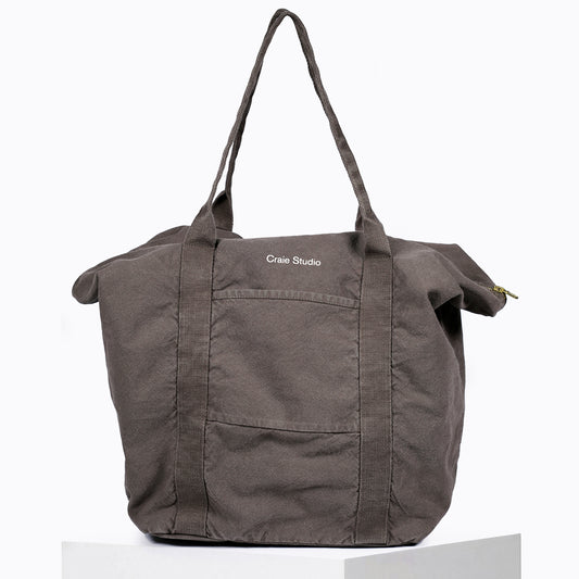 Taupe cotton 24H bag