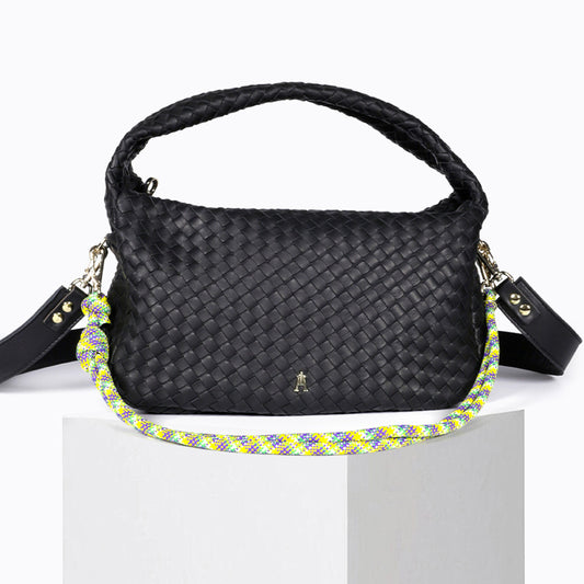 Bolso Globo Trenzado Negro SS25