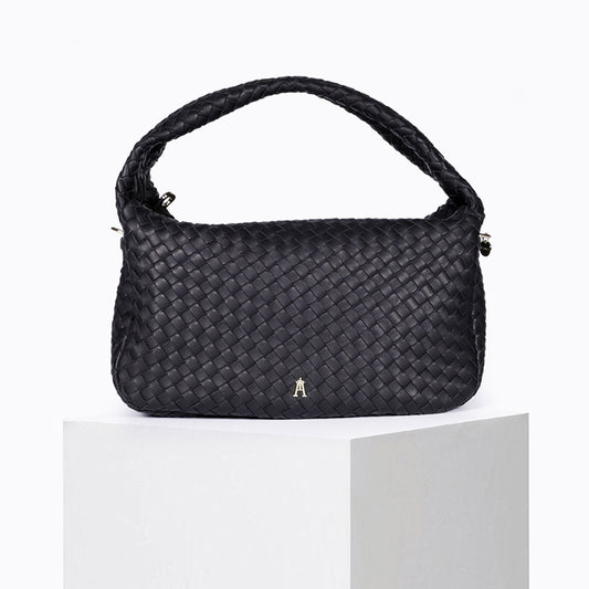 Bolso Globo Trenzado Negro SS25