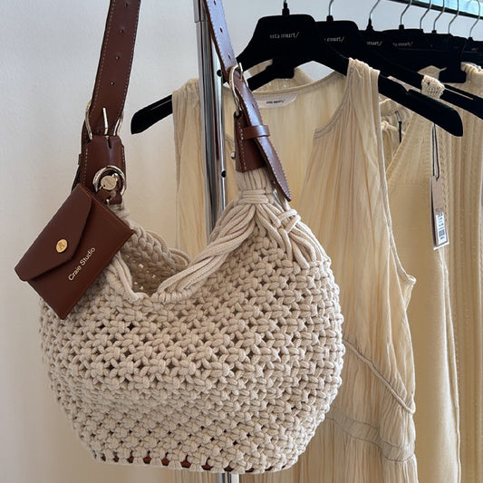 Sac Dream macramé Tan & Naturel
