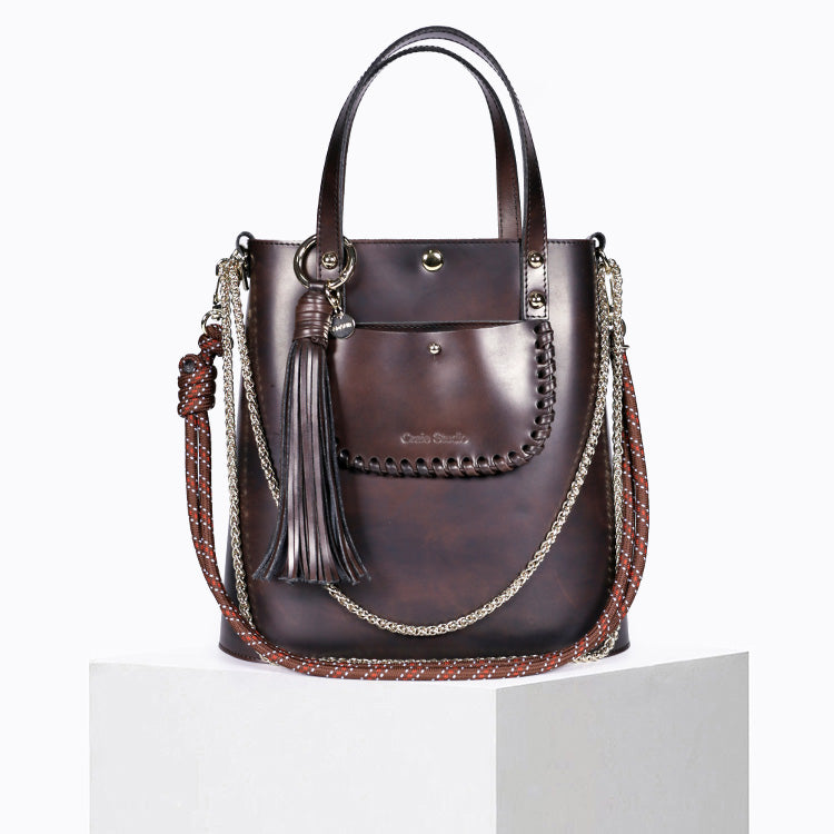 High Brown Rope Shoulder Strap