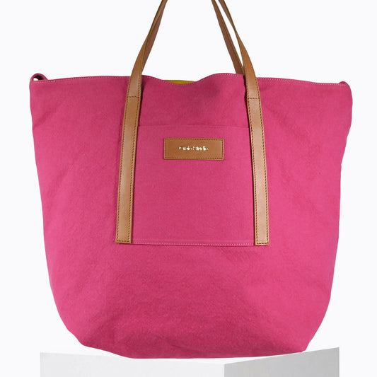 Cabas Grand Ruban coton Daliha Mimosa