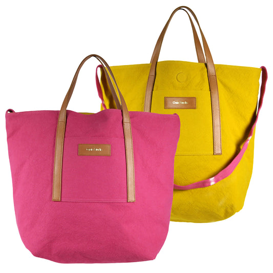 Cabas Grand Ruban coton Daliha Mimosa