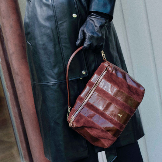 Halo Stripe Acajou Burgundy
