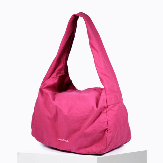 Small Dahlia cotton hobo bag