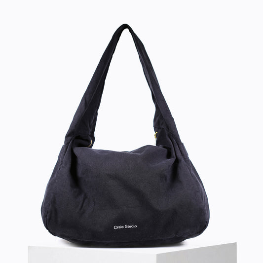 Petit sac Hobo coton Noir