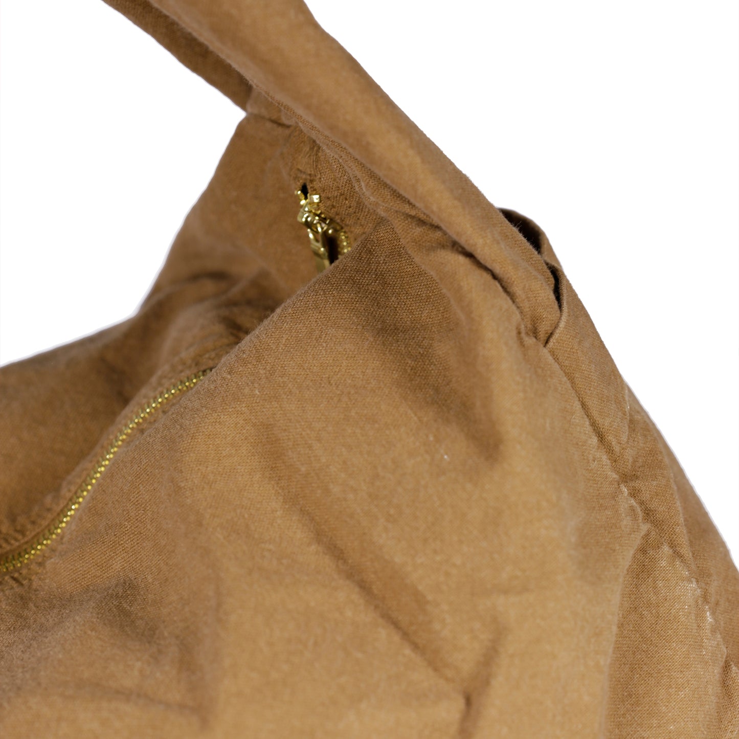 Small hazelnut cotton hobo bag