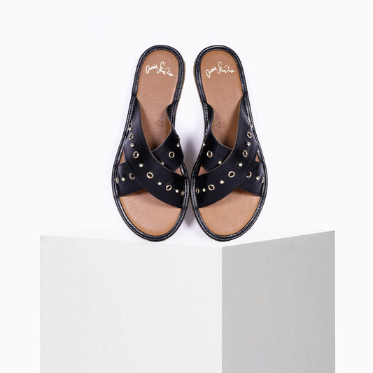 Sandales Infiniti Noir Oeillets