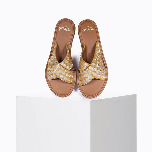 Sandales Infiniti Tressé Or