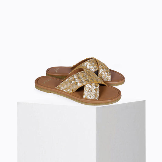 Sandales Infiniti Tressé Or