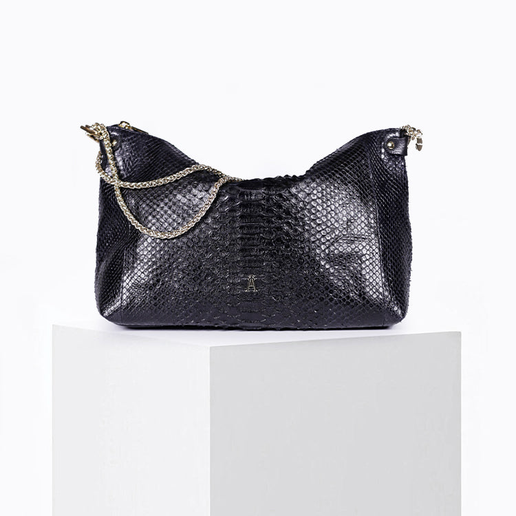 Sac Mallow Python Noir