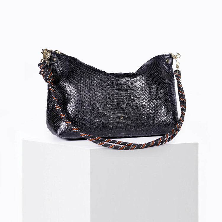 Sac Mallow Python Noir