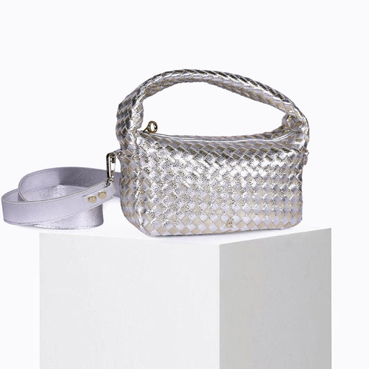 Globo trenzado de plata y oro