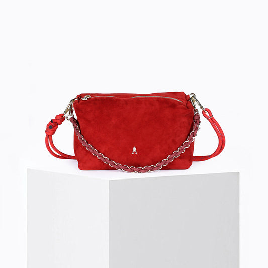 Mini Halo Suede Rouge