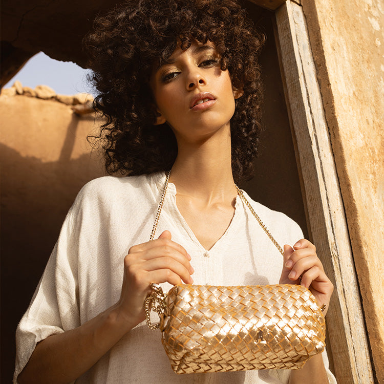 Sac Nuage Tressé Mint