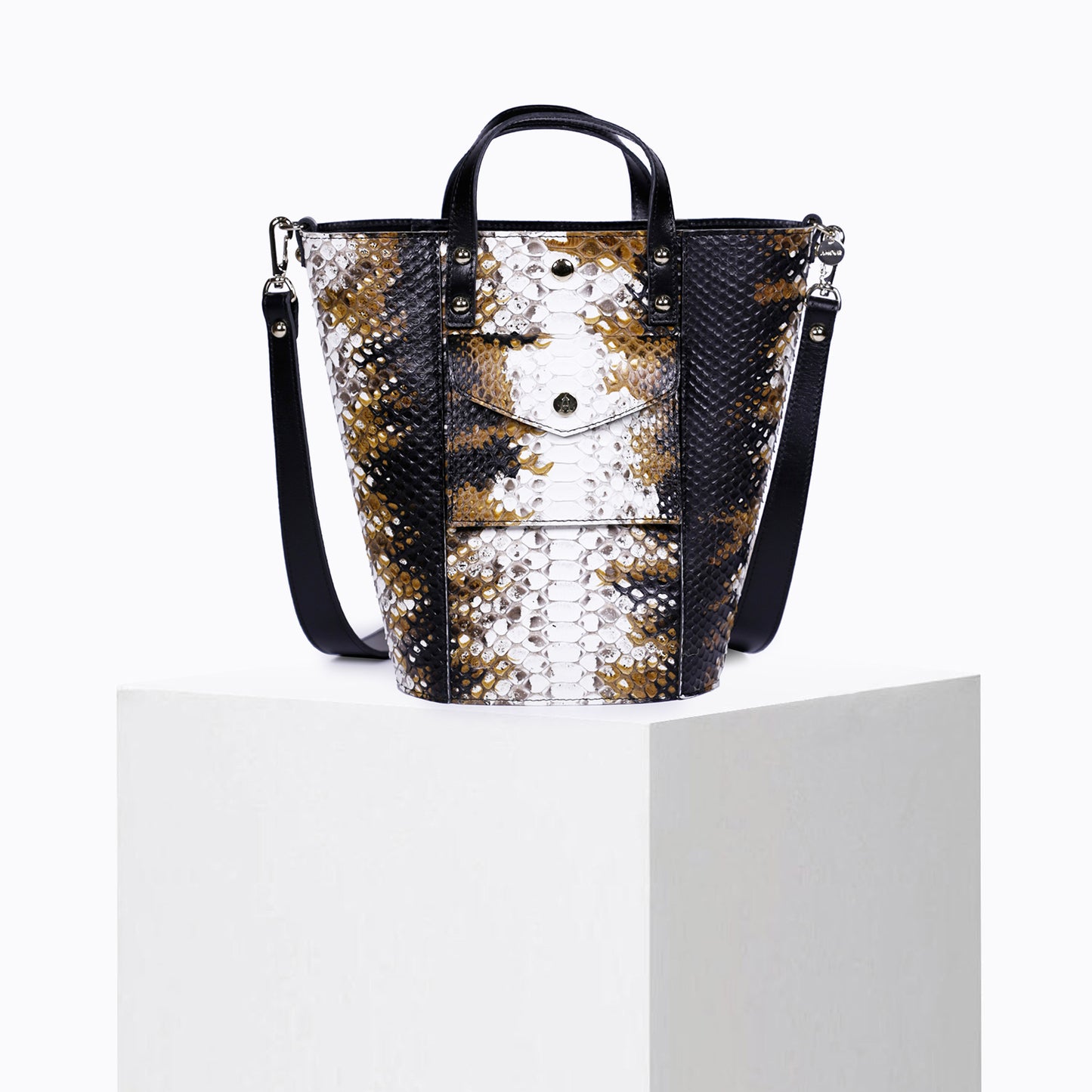 Large Python Domino Notion Bucket Bag