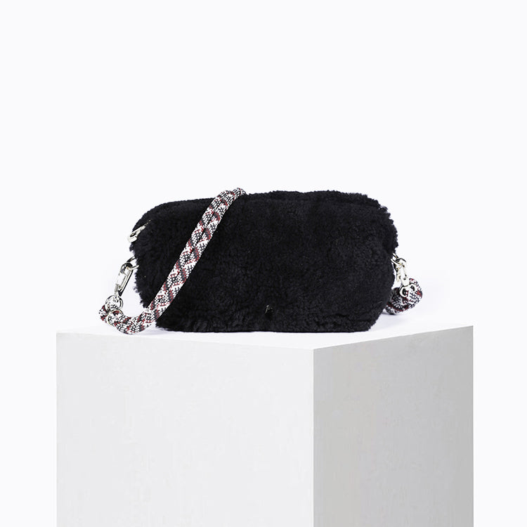 Pochette Nuage en Laine Noir