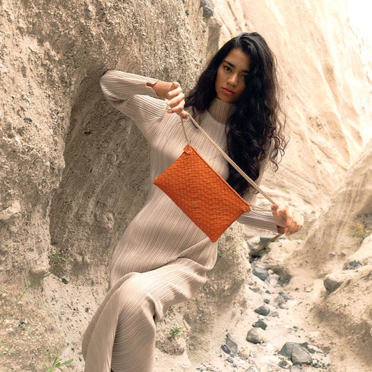 Orange Braided Pillowcase