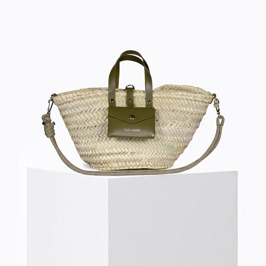 Cesta pequeña color caqui S26