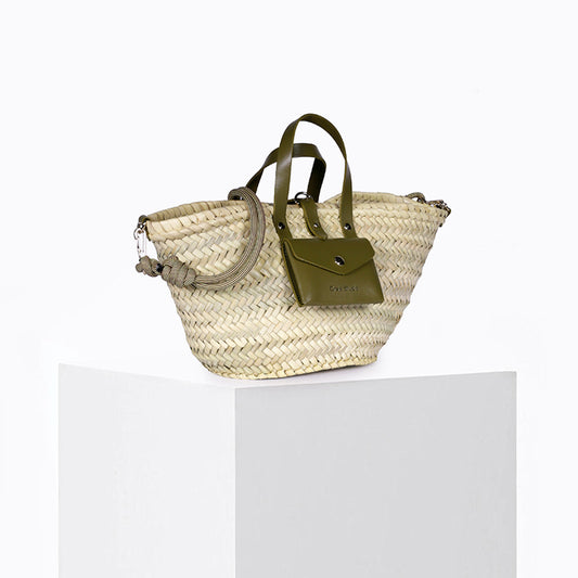 Cesta pequeña color caqui S26