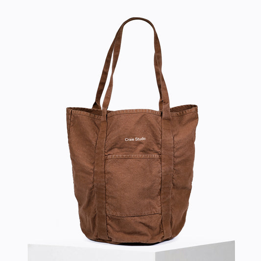 Small Chocolate Cotton Tote Bag