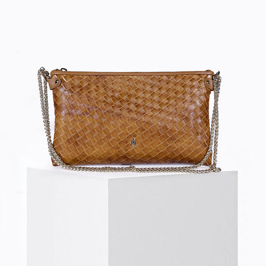 Caramel Patina Braided Pillow