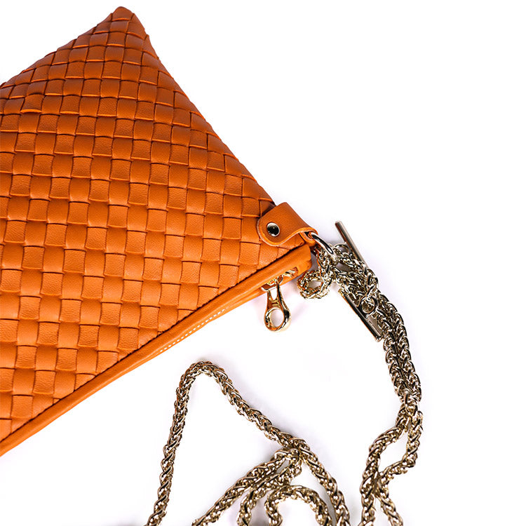 Orange Braided Pillowcase