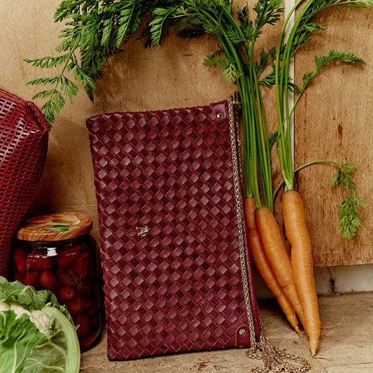 Pillow Tresse Bi Burgundy