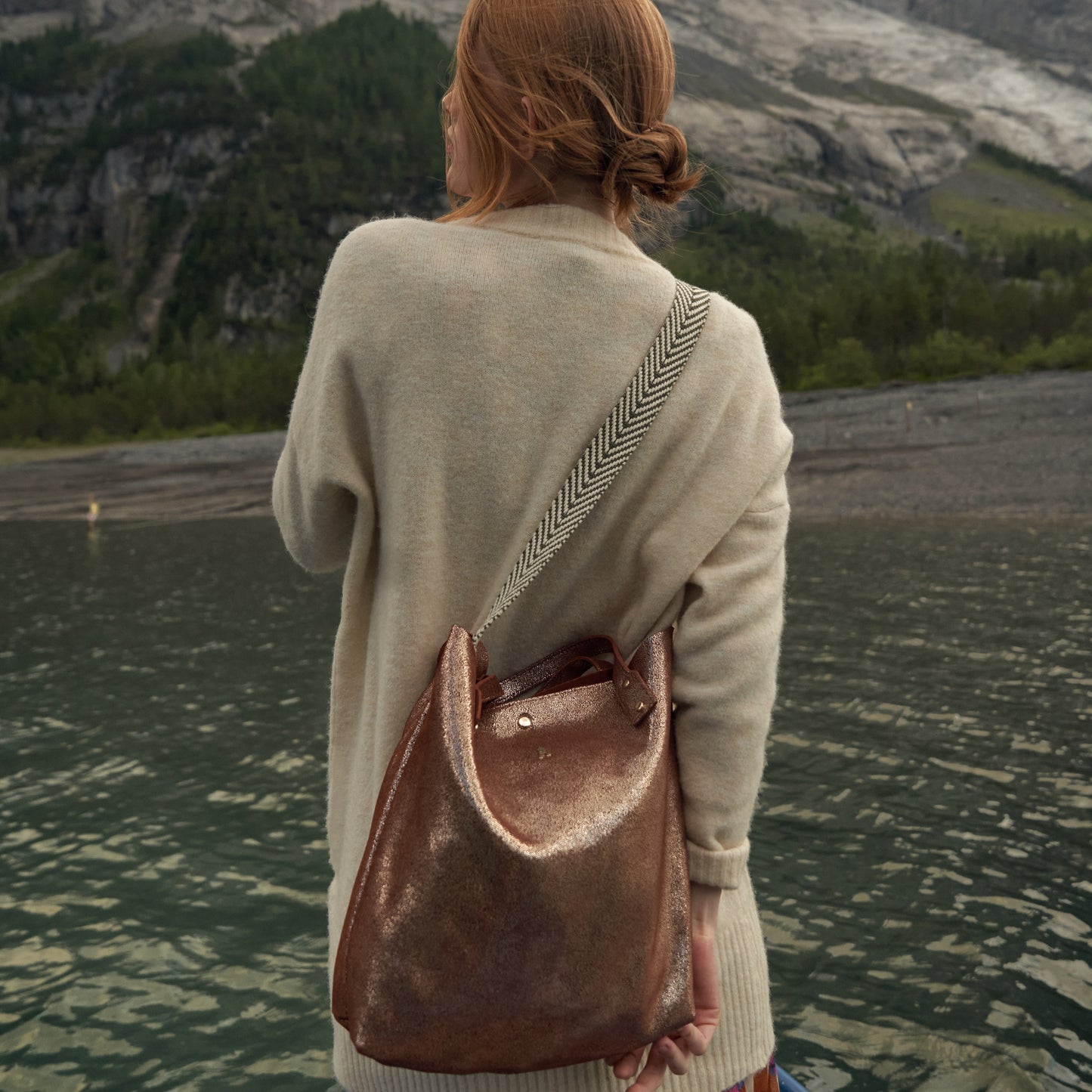 Cabas Ruban Bubble Moss
