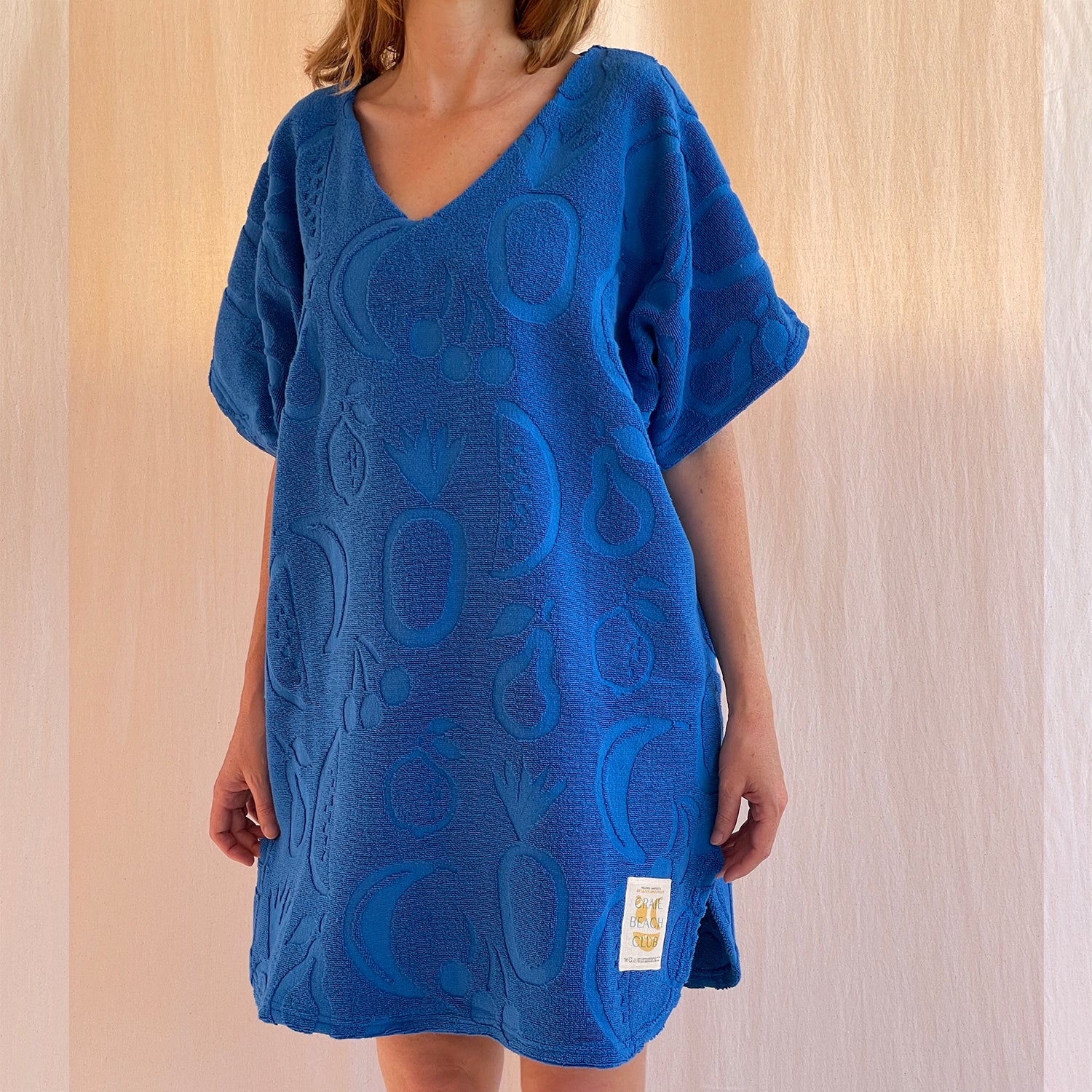 Robe Eponge Plage Robe Rio éponge Fruit Cyan