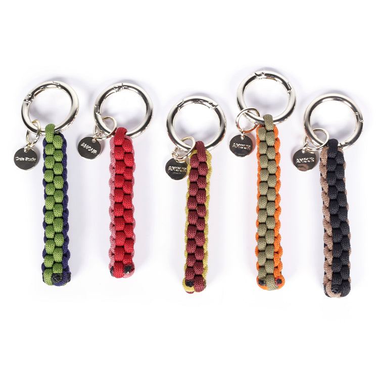 Porte-clefs Scoubidou Rouge Rose
