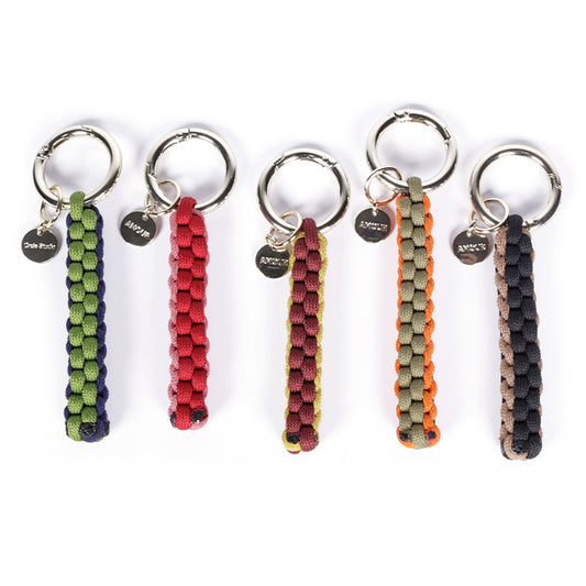Porte-clefs Scoubidou Bordeaux Moutarde