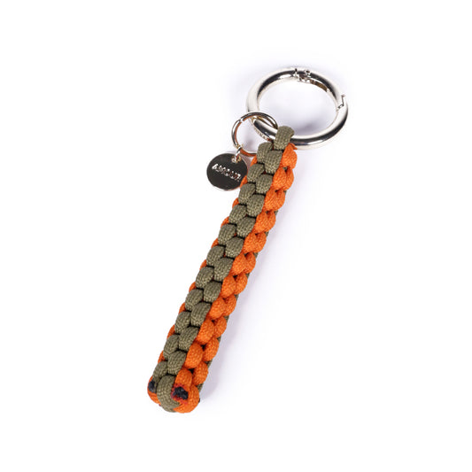 Porte-clefs Scoubidou Kaki Mandarine
