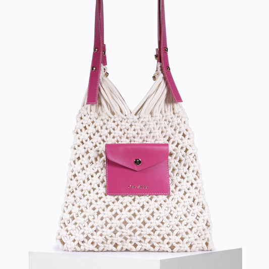 Sac Weaves macramé Rose Studio