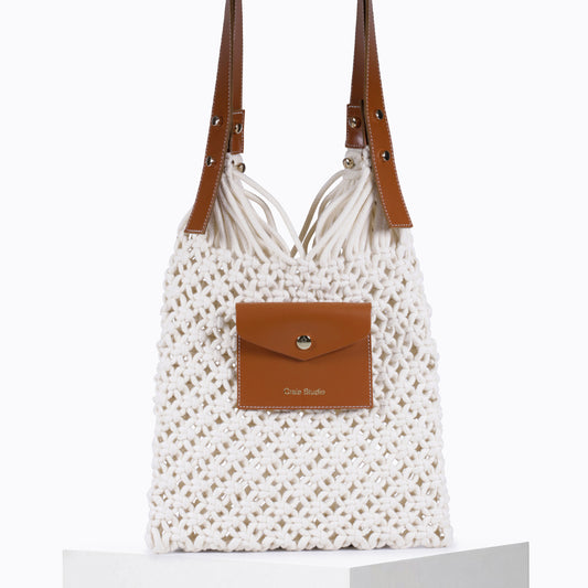 Sac Weaves macramé Tan