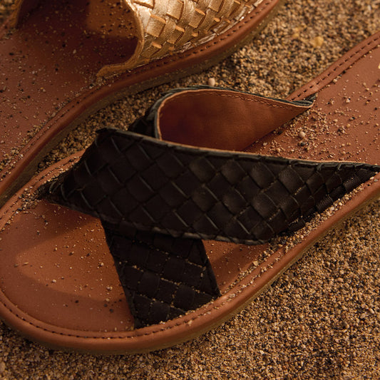 Sandales Infiniti Tressé Noir