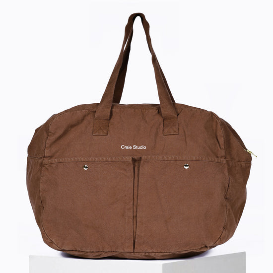 Week-end Bag coton Chocolat