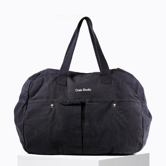 Week-end bag coton Noir