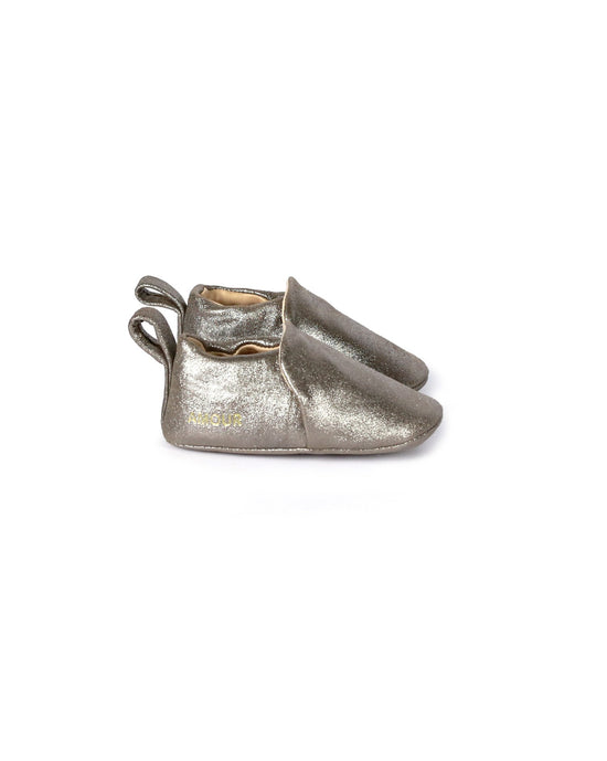 Slippers in Poudre Argent