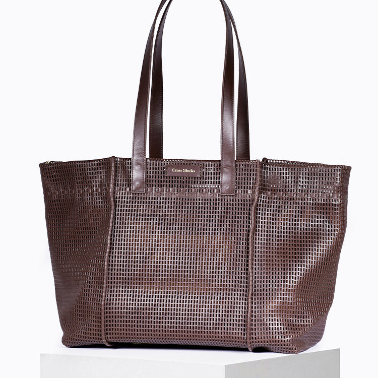 Large Alba Chocolate Tote Bag