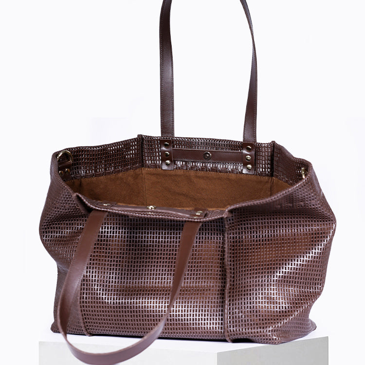 Large Alba Chocolate Tote Bag