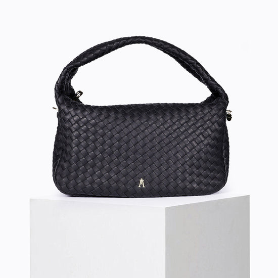 Bolso Globo Trenzado Negro SS25