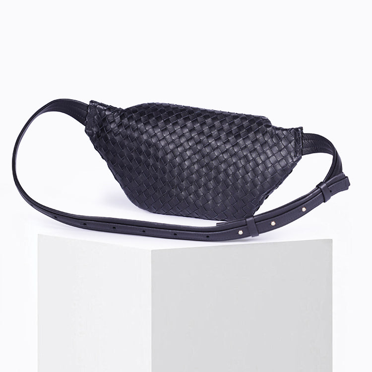 Black Braided Belt Bag