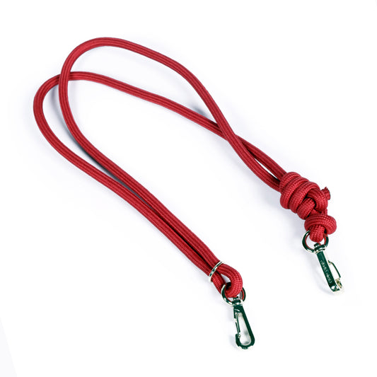 Bandoulière corde uni Rouge