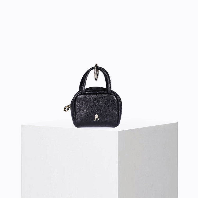 Cute Calf Leather Black Grain