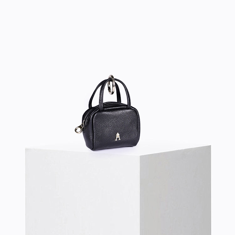 Cute Calf Leather Black Grain