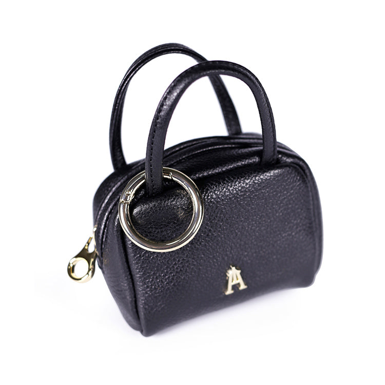 Cute Calf Leather Black Grain