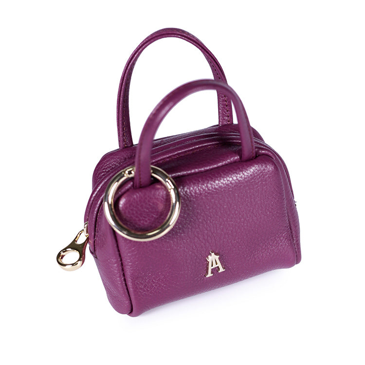 Cute Plum Grained Calf Leather