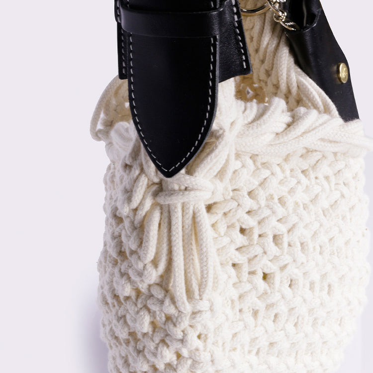 Sac Dream macramé Noir & Naturel