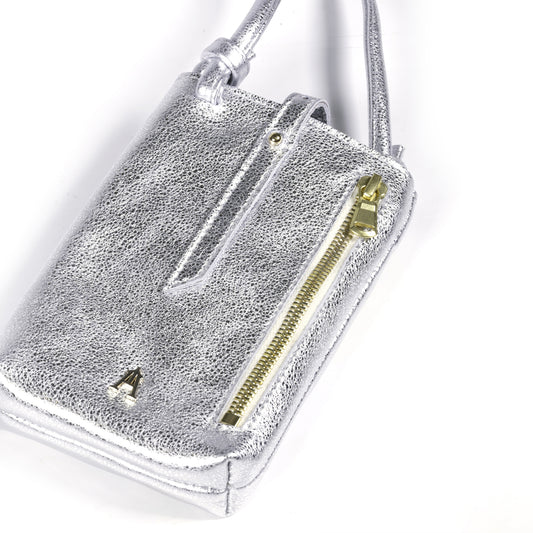 Grigri metal phone pouch Silver